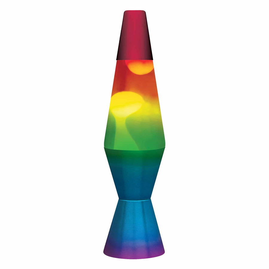 11.5" LAVA LAMP RAINBOW - WHITE/TRICOLOR
