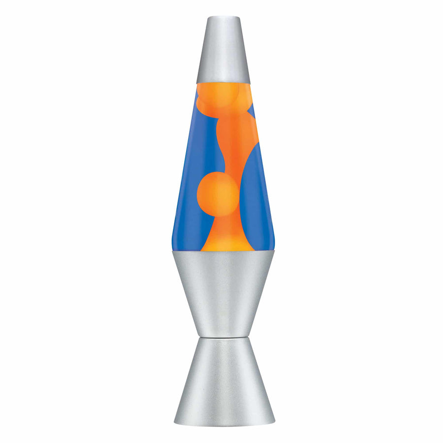 14.5" LAVA LAMP - ORANGE/BLUE/SILVER
