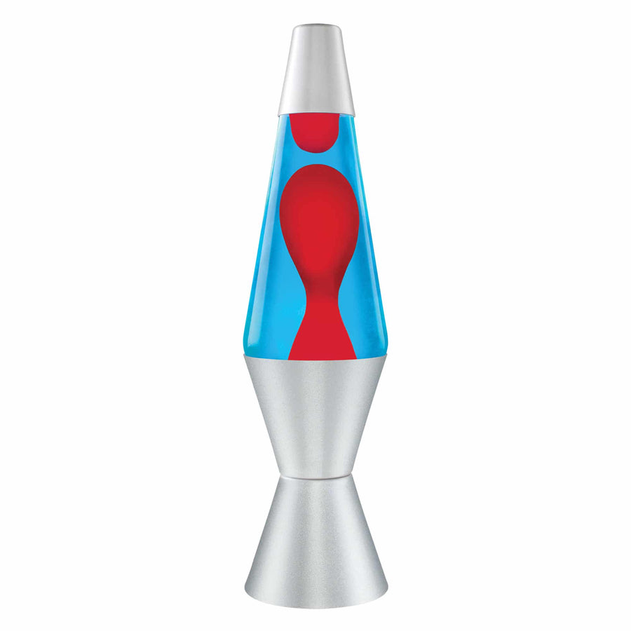 14.5" LAVA LAMP - RED/BLUE/SILVER