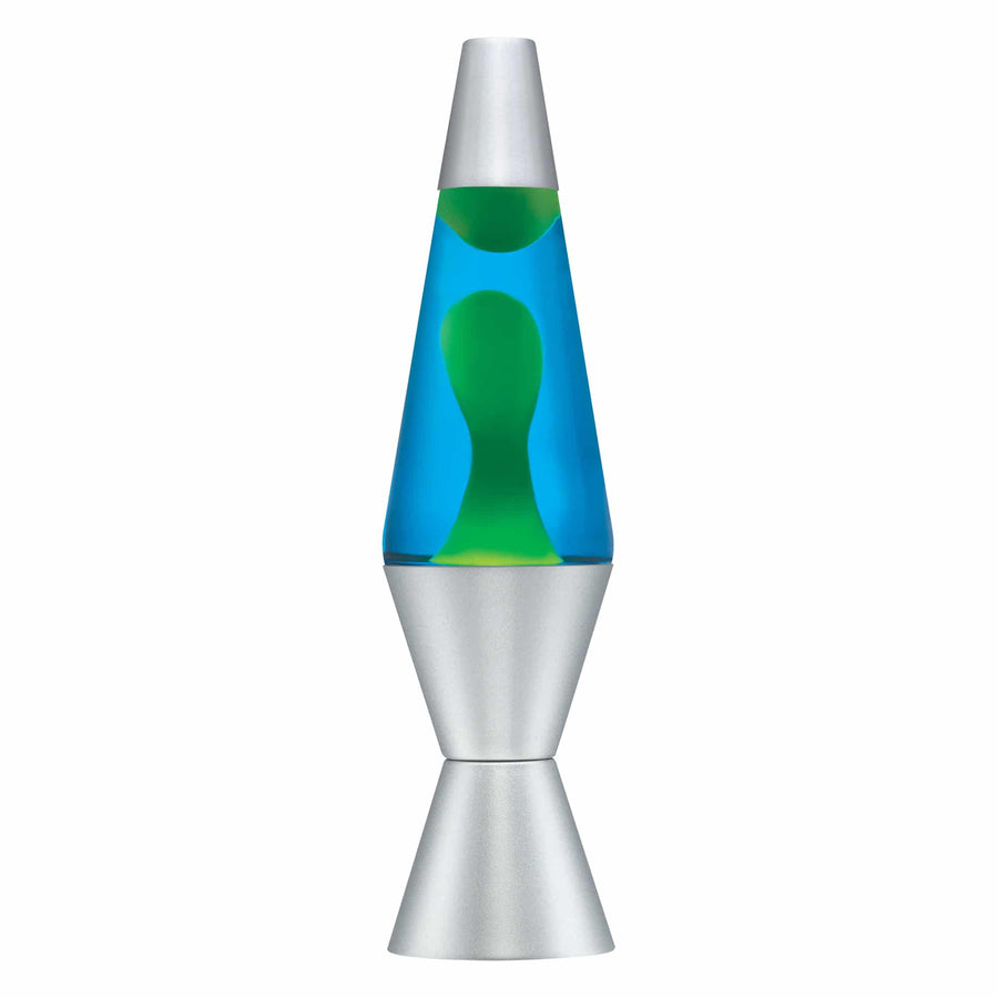 14.5" LAVA LAMP - YELLOW/BLUE/SILVER