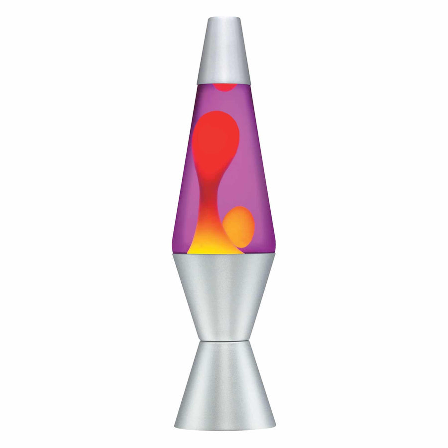 14.5" LAVA LAMP - YELLOW/PURPLE/SILVER