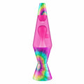 14.5" LAVA� Lamp - Tie Dye Pink Spiral - pink wax, pink liquid, tie dye base and cap