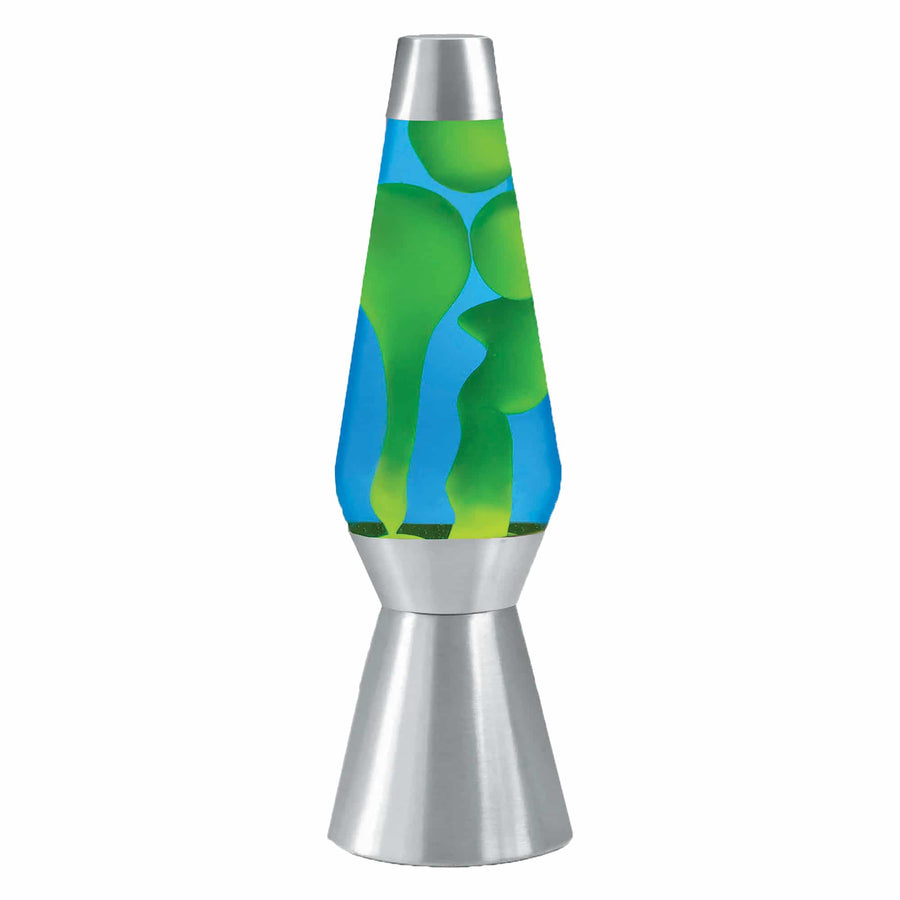 27" LAVA LAMP GRANDE - YELLOW/BLUE/SILVER